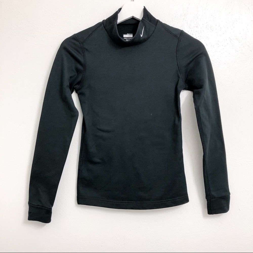 Black Nike Long Sleeve Fit Dry Work Out Sh…